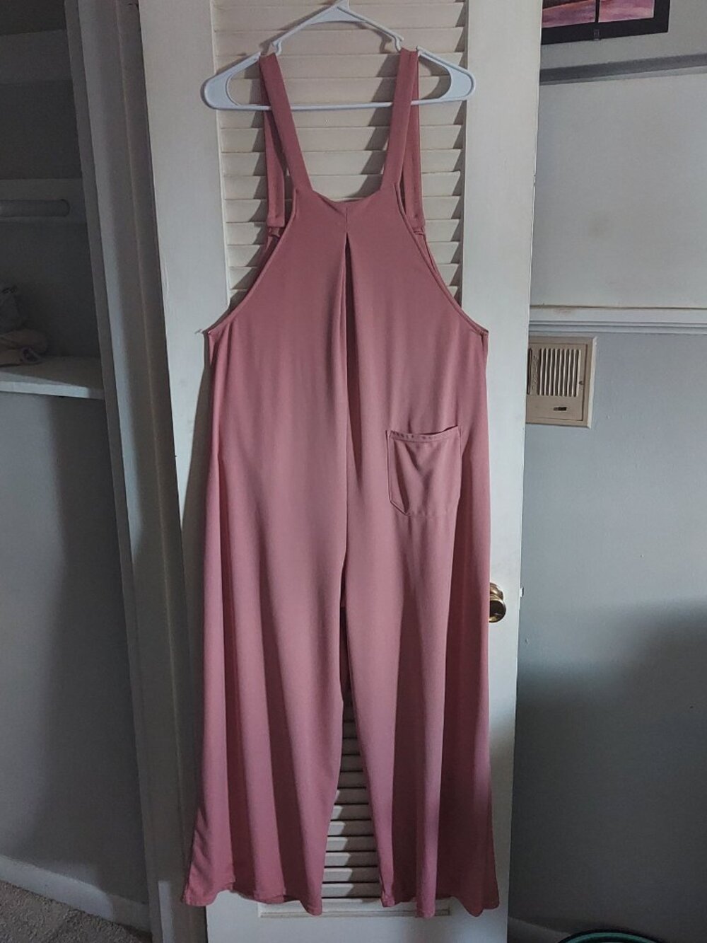Halara Wide Leg Jumpsuit Overalls Dusty Rose Size Large - Picture 3 of 12